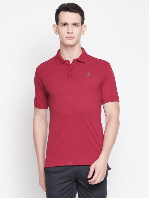red solid polo t-shirt - 16611630 - Very Small Image - 1
