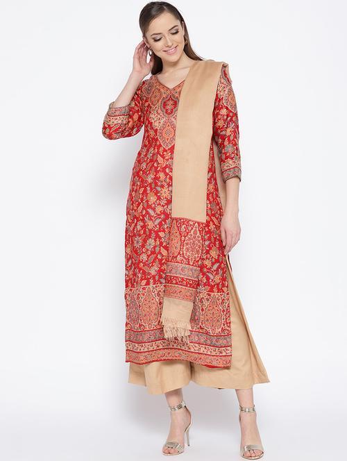 floral unstitched suit - 16611737 - Very Small Image - 1