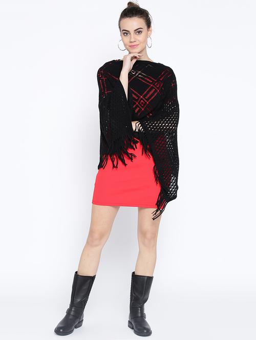 fringed hem poncho - 16611751 - Very Small Image - 1