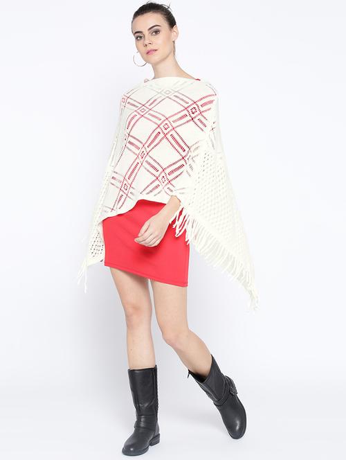 fringed hem poncho - 16611752 - Very Small Image - 1