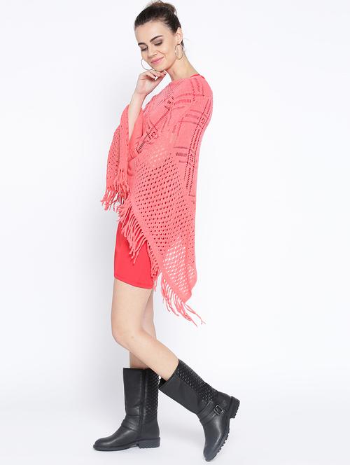 fringed hem poncho - 16611754 - Very Small Image - 1