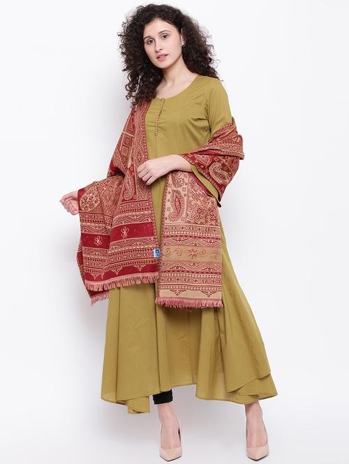 embroidered woven shawl - 16611764 - Very Small Image - 1