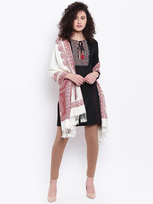 jacquard woven liva shawl - 16611778 - Very Small Image - 1