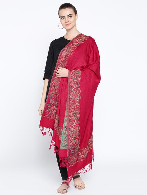 self-design wool shawl - 16611825 - Very Small Image - 1