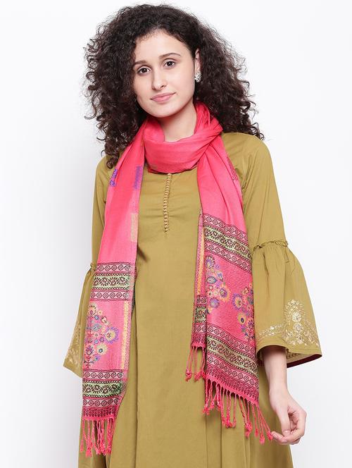 self-design wool shawl - 16611844 - Very Small Image - 1