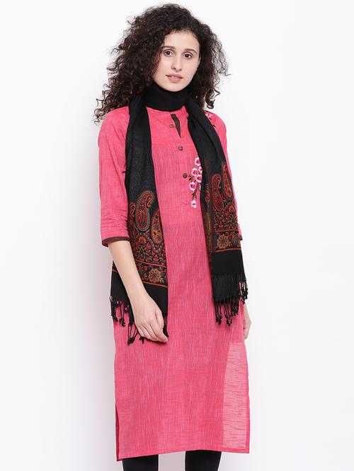 fringed hem paisley stole - 16611877 - Very Small Image - 1