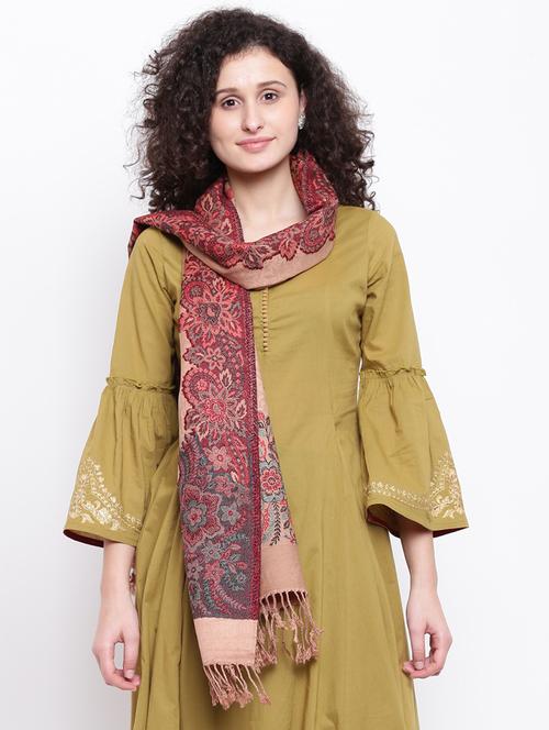 fringed hem paisley stole - 16611878 - Very Small Image - 1