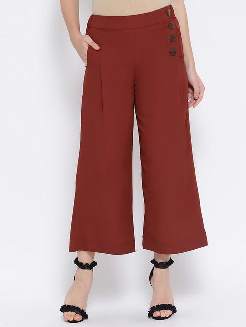 high rise button detail trouser - 16611910 - Very Small Image - 1