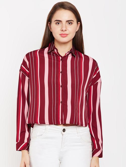 long sleeved striped shirt - 16612009 - Very Small Image - 1