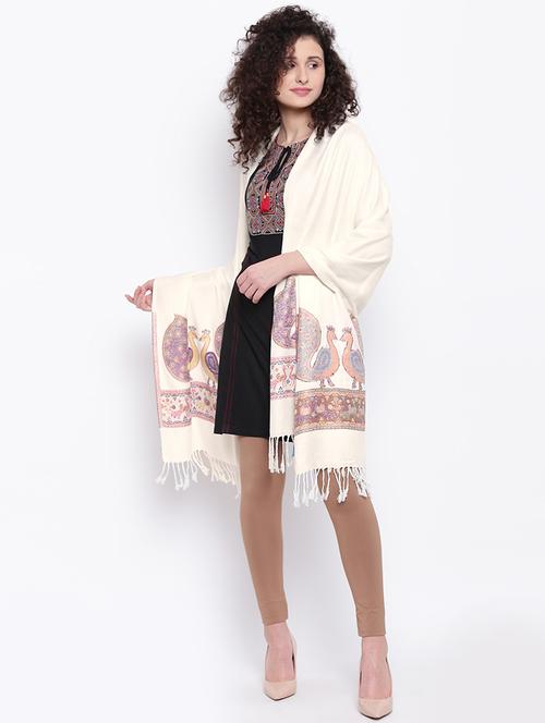 fringed hem printed stole - 16612038 - Very Small Image - 1