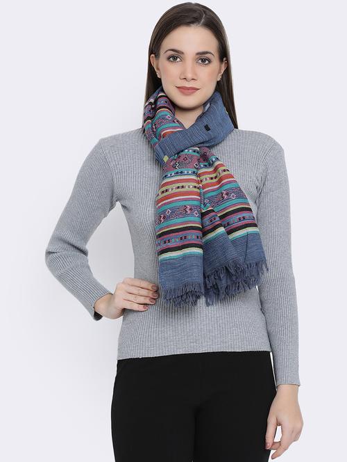 printed woolen stole - 16612267 - Very Small Image - 1