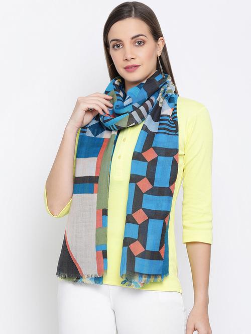 frayed hem abstract stole - 16612300 - Very Small Image - 1