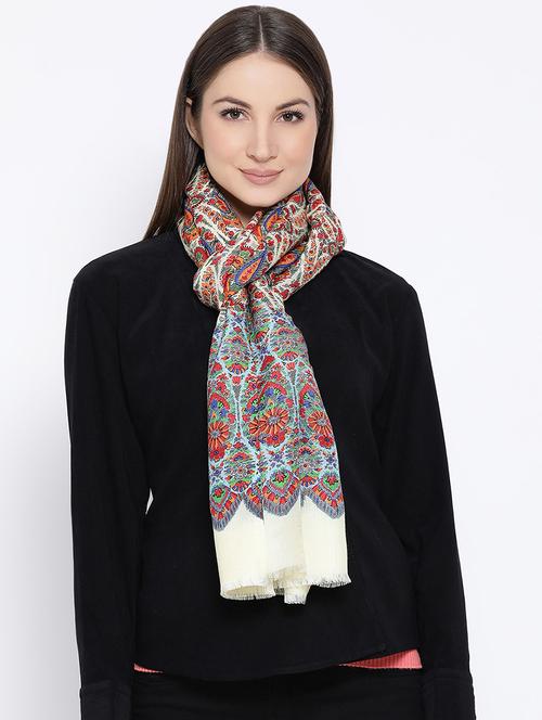 frayed hem paisley stole - 16612352 - Very Small Image - 1