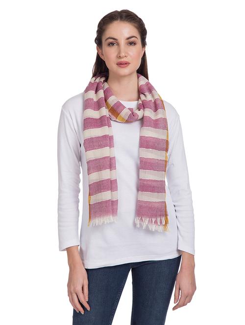 frayed hem striped stole - 16612363 - Very Small Image - 1