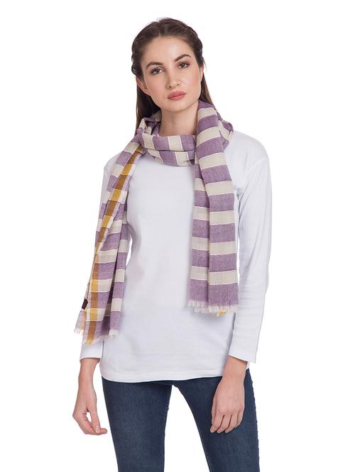 frayed hem striped stole - 16612364 - Very Small Image - 1