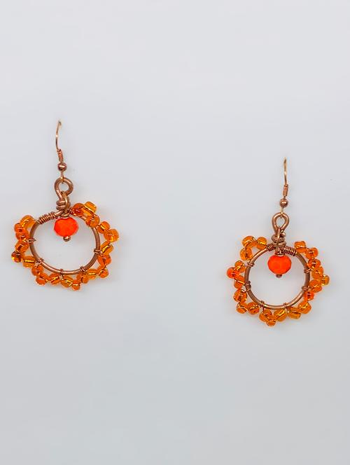 orange copper hoop earring - 16613602 - Very Small Image - 1