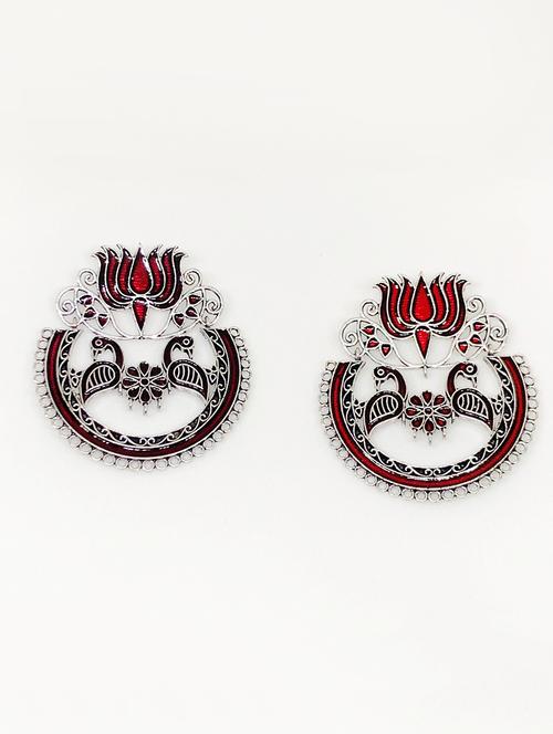 red metal hoop earring - 16613607 - Very Small Image - 1