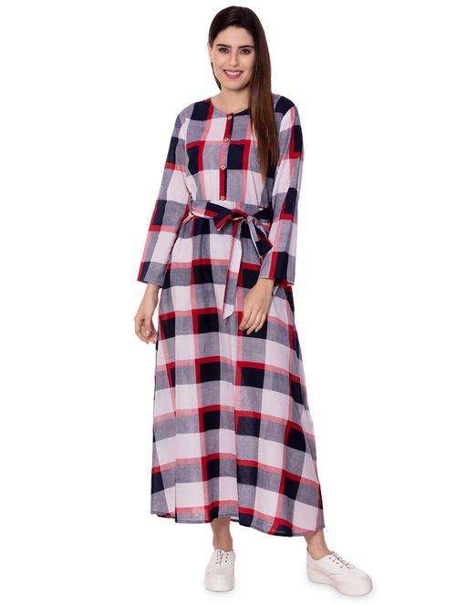 checkered flared kurta - 16613649 - Very Small Image - 1