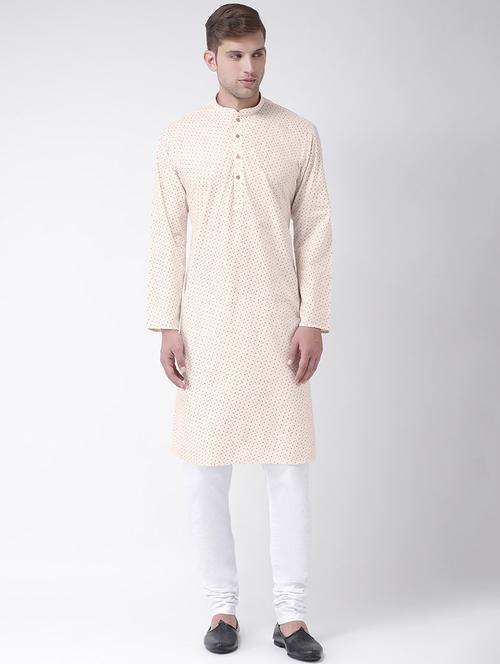 beige printed long kurta - 16614036 - Very Small Image - 1