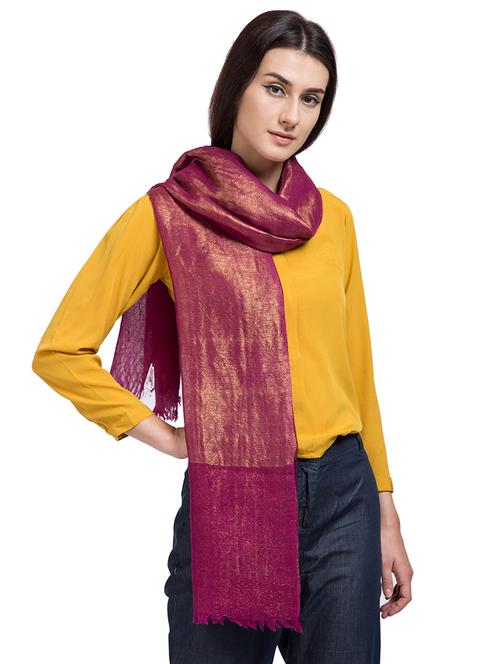 frayed hem solid wool stole - 16616190 - Very Small Image - 1