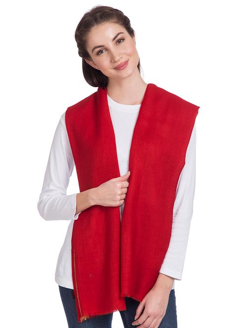 frayed hem solid wool stole - 16616213 - Very Small Image - 1