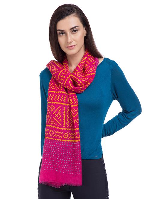 frayed hem wool stole - 16616221 - Very Small Image - 1