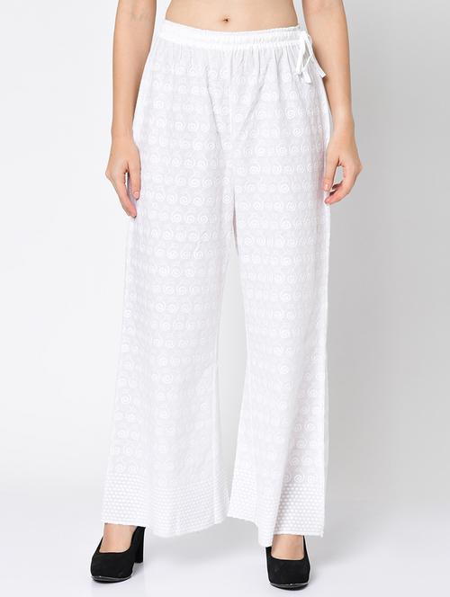 tone on tone embroidered palazzo - 16616361 - Very Small Image - 1