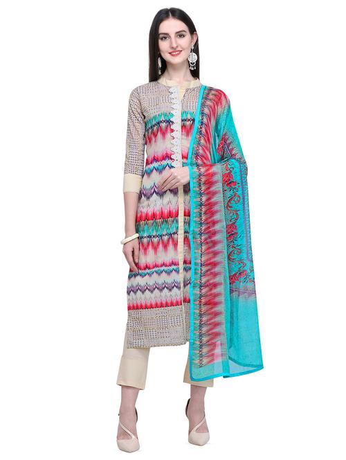 ikat unstitched suit - 16618048 - Very Small Image - 1