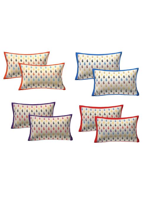 cotton multicolor pillow covers 4 sets (8 pieces) - 16618806 - Very Small Image - 1