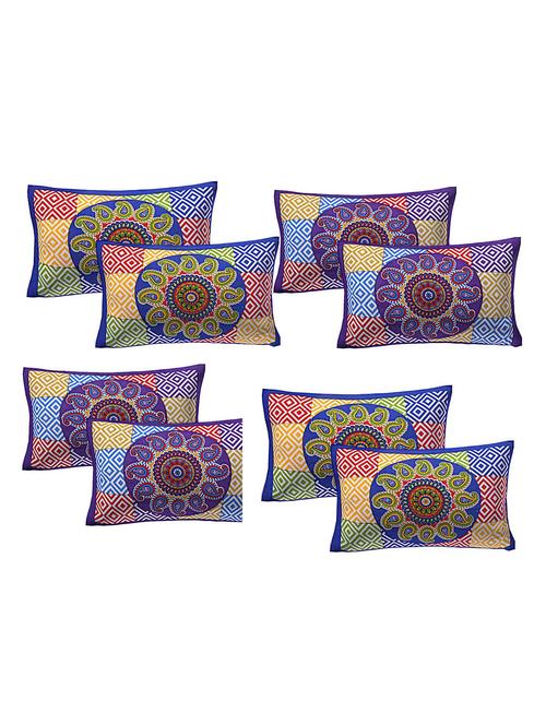 cotton multicolor pillow covers 4 sets (8 pieces) - 16618814 - Very Small Image - 1