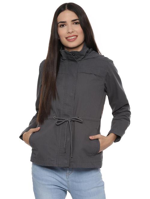 pocket flap drawstring jacket - 16619930 - Very Small Image - 1
