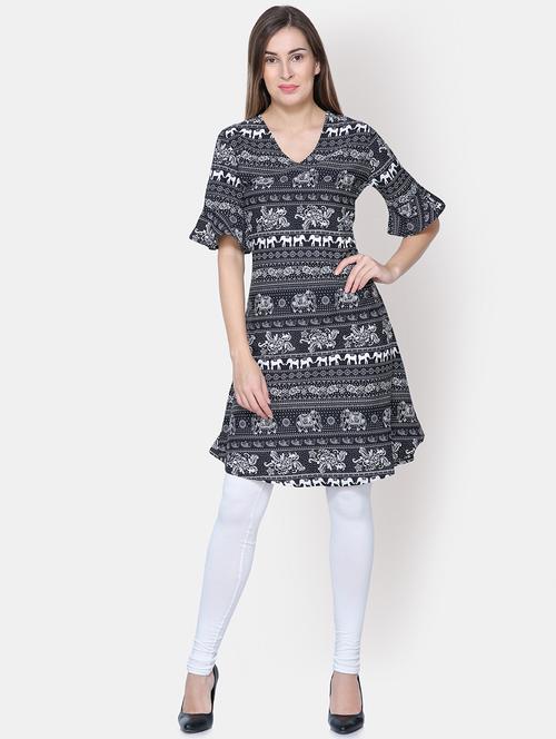 printed a-line kurta - 16620769 - Very Small Image - 1