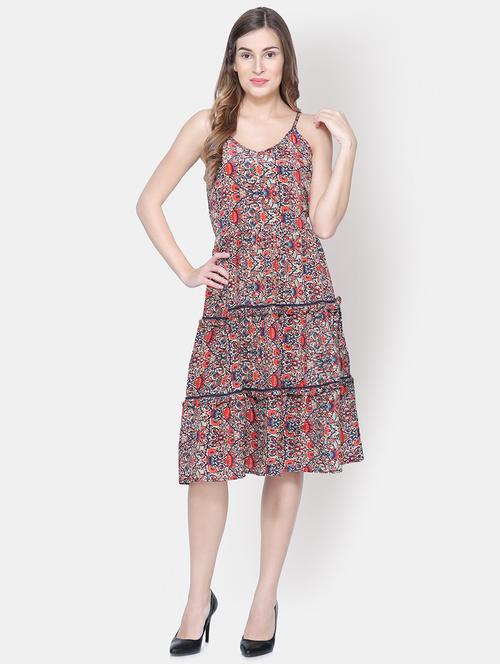 cami neck floral a-line dress - 16620789 - Very Small Image - 1