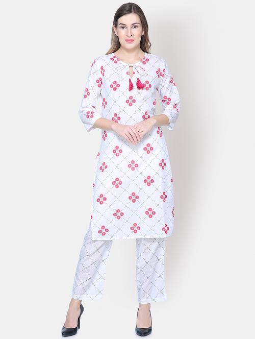 floral kurta pant set - 16620791 - Very Small Image - 1