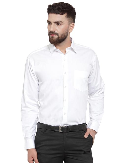 white solid formal shirt - 16622798 - Very Small Image - 1