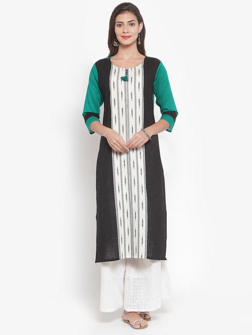 ikat straight kurta - 16622865 - Very Small Image - 1