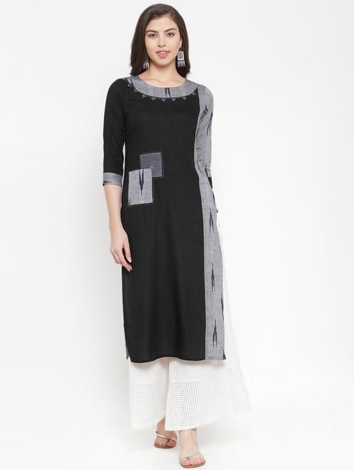 ikat straight kurta - 16622882 - Very Small Image - 1
