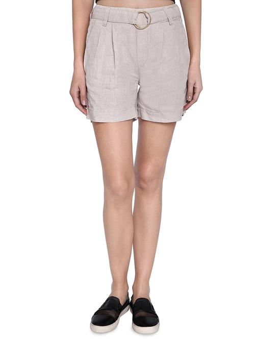 high rise ring detail shorts - 16622897 - Very Small Image - 1