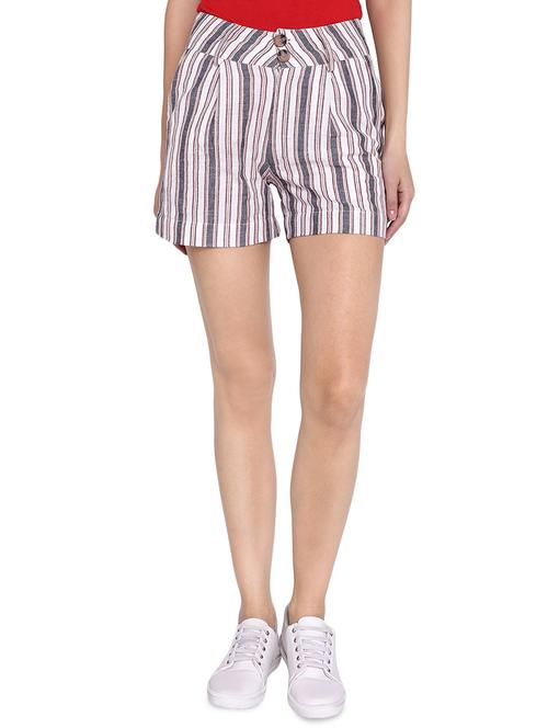 high rise striped shorts - 16622898 - Very Small Image - 1
