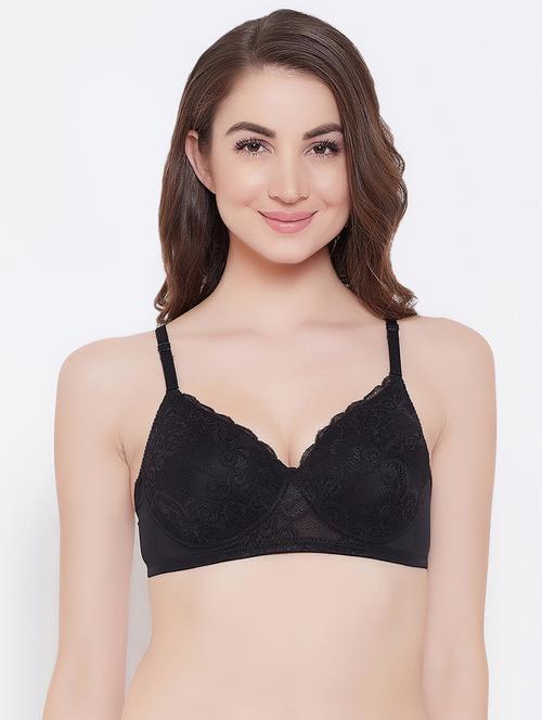 floral laced detachable strap t-shirt bra - 16628173 - Very Small Image - 1