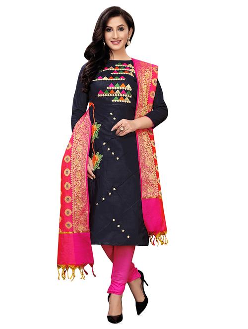 churidaar unstitched suit - 16628748 - Very Small Image - 1