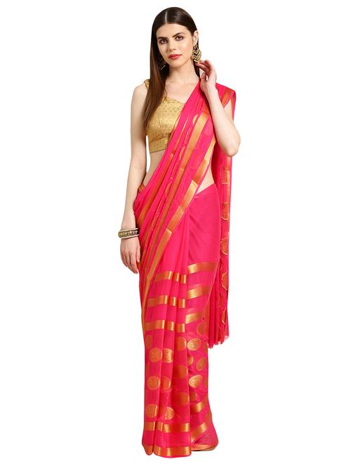 self-design woven saree with blouse - 16631276 - Very Small Image - 1