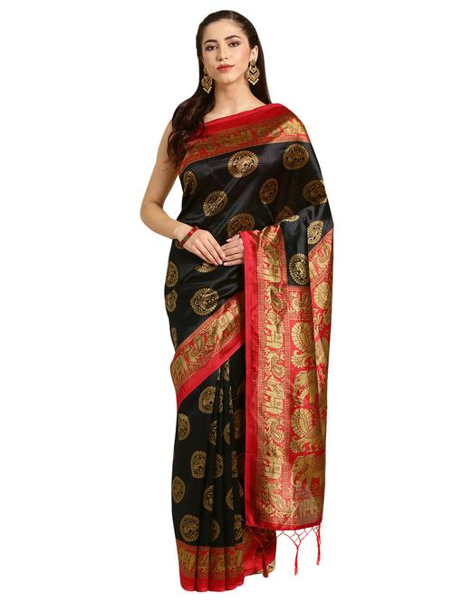 conversational printed saree with blouse - 16631293 - Very Small Image - 1