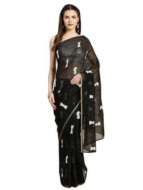 quirky embroidered saree with blouse - 16631313 - Very Small Image - 1