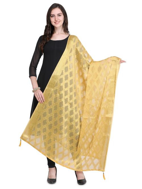 floral woven dupatta - 16631347 - Very Small Image - 1