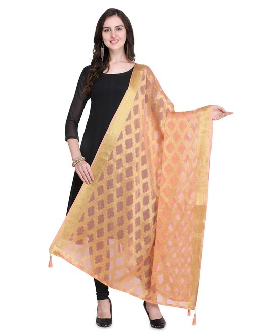 floral woven dupatta - 16631350 - Very Small Image - 1