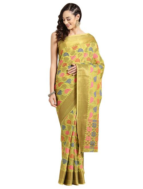 zari woven saree with blouse - 16631367 - Very Small Image - 1