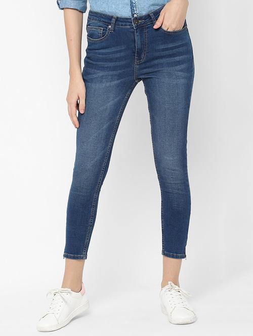 high rise ankle length jeans - 16632588 - Very Small Image - 1
