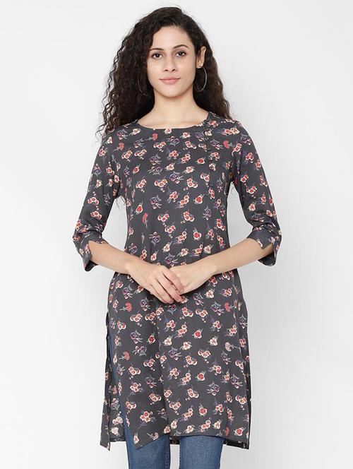 floral straight kurta - 16632597 - Very Small Image - 1