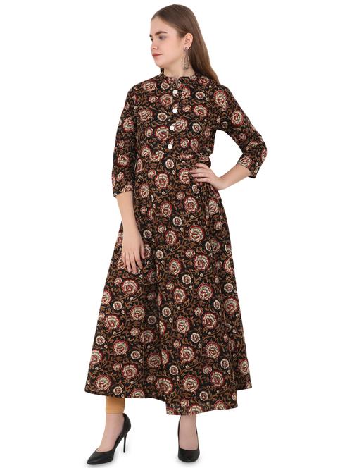 floral printed anarkali kurta - 16633174 - Very Small Image - 1